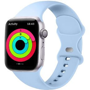 Blaspins لأساور ساعات Apple 41 مم 40 مم 38 مم، سوار معصم رياضي من السيليكون الناعم مع مشبك كلاسيكي لسلسلة iWatch SE 7 6 5 4 3 2 1 للنساء والرجال 38/40/41 مم - in Kuwait