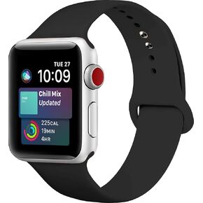 Blaspins لأساور ساعات Apple 41 مم 40 مم 38 مم، سوار معصم رياضي من السيليكون الناعم مع مشبك كلاسيكي لسلسلة iWatch SE 7 6 5 4 3 2 1 للنساء والرجال 38/40/41 مم -