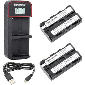 بطارية بديلة Newmowa NP-F550 (عبوتان) وشاشة LCD ذكية شاحن USB مزدوج لسوني NP-F550 وSony CCD-SC55 TR516 TR716 TR818 TR910 TR917 in Kuwait
