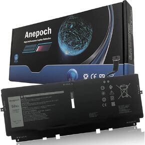 استبدال بطارية الكمبيوتر المحمول Anepoch 722KK لجهاز Dell XPS 13 9300 9310 9380 (إصدار 2020) P117G P117G002 P117G001 Series Notebook 0WN0N0 WN0N0 02XXFW 2XXFW FP86V 2ICP4/60/80-2 7.6V 52Wh 6500mAh in Kuwait