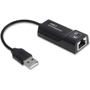 محول USB 2.0 إلى RJ45 Ethernet، محول شبكة LAN 10/100 جيجابت إيثرنت، متوافق مع Windows 10/8.1/8/7/XP/Vista وMac OS وLinux وChrome OS in Kuwait