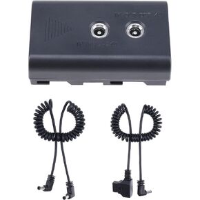 Hersmay NP-F550 Dummy Battery 2DC to D-Tap B Type & DC Spring Cable for Camera Monitor F570/F960 in Kuwait