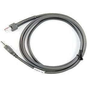 2 قطعة LS2208 USB إلى كابل RJ45 7ft 2mtr CBA-U01-S07ZAR Dura-Gray لماسح الباركود رمز الحمار الوحشي Ls2208ap Ls1203 Ls4208 Ls4278 Ds6707 Ds6708، الإعداد النهائي لاستبدال كابل Wedge Serial RS232 in Kuwait