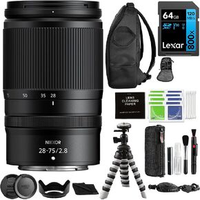عدسة Nikon NIKKOR Z مقاس 28-75 مم f/2.8 بصيغة FX مع حزام معصم، وحقيبة ظهر احترافية + ملحقات متقدمة وحزمة سفر | نيكون 20107 in Saudi Arabia