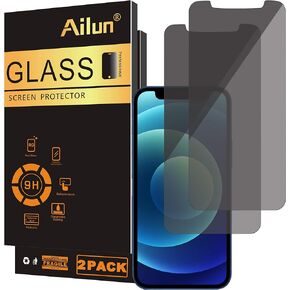 واقي شاشة Ailun Privacy متوافق مع iPhone 12 mini 2020 5.4 Inch 2 Pack Anti Spy Tempered Glass