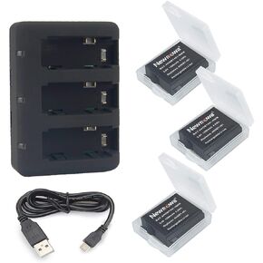 بطارية بديلة 1200 مللي أمبير في الساعة AHDBT-401 من نيوموا (3 قطع) وشاحن سريع ثلاثي قنوات لكاميرا GoPro AHDBT-401 وAHBBP-401 وGoPro Hero 4 in Kuwait