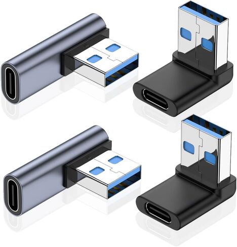 Right Angle USB A Male to USB C Female Adapter, USB to Type C Connector in Kuwait
