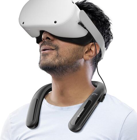 NEWDERY Battery Pack for Oculus Quest 2, 10000mAh Hanging Neck Power Bank for Extra 6-8H Playtime, PD Fast Charger for Meta Quest 1/2 / 3 / Pro, Pico 4/4 Pro, HTC Vive, PSVR 2 in Kuwait