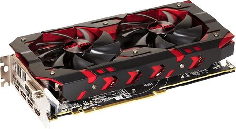 باوركلر AMD راديون RED RX 580 8GB GDDR5 1 × DL DVI-D / 1 × HDMI / 3 × بطاقة عرض مرئي (AXRX 580 8GBD5-3DH/OC) in Kuwait