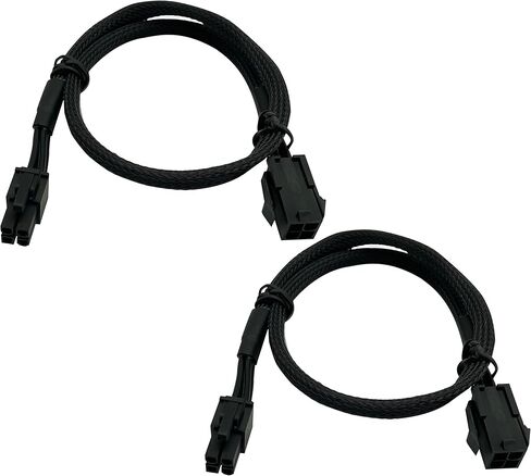 YOUKITTY ATX CPU 4-pin Male to 4-pin Female Power Adapter Cable for Motherboard Power PSU 19.6" (2-Pack) in Kuwait