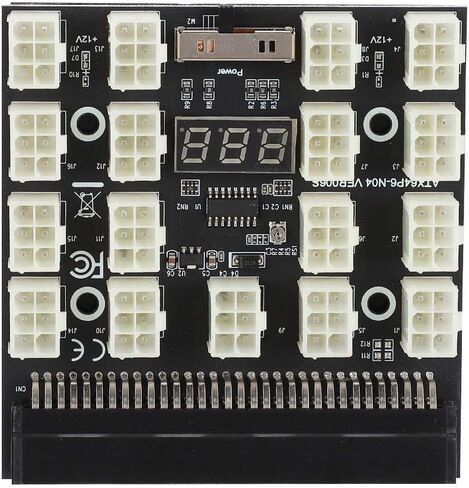 Mining GPU/PSU Power Supply Board 1600W 12V 17x 6pin PCI E Mining Server Power Supply for for DPS 1200FB A/DPS 1200QB A/PS 2751 5Q/PS 2751 LF 1F/HSTSN PL12/DPS 700LB D/PS 2112 in Saudi Arabia