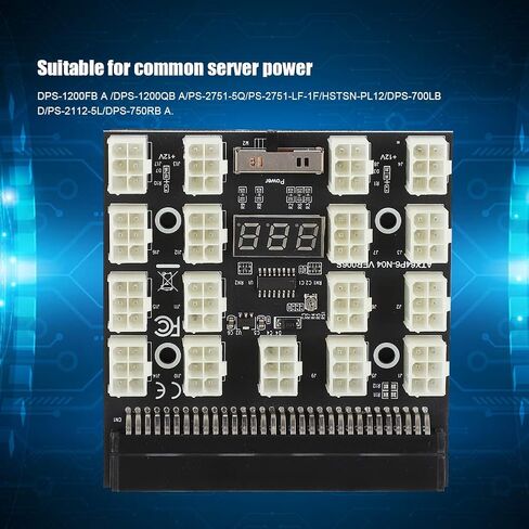 Mining GPU/PSU Power Supply Board 1600W 12V 17x 6pin PCI E Mining Server Power Supply for for DPS 1200FB A/DPS 1200QB A/PS 2751 5Q/PS 2751 LF 1F/HSTSN PL12/DPS 700LB D/PS 2112 in Saudi Arabia