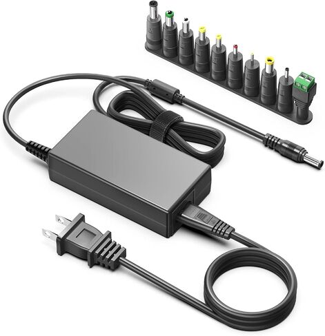 HKY 15V 60W Universal AC/DC Adapter Switching Power Supply with 10 Selectable Adapter Tips, AC to DC 15V 4A (15V 3.5A,15V 3A,15V 2A,15V 2.5A Compatible) Power Cord Cable Wall Plug Charger in Saudi Arabia
