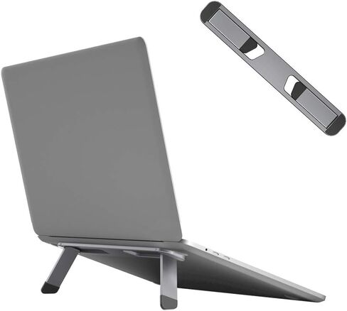 حامل تبريد للكمبيوتر المحمول من Neetto، حامل رفع مريح للكمبيوتر المحمول قابل للطي من الألومنيوم للمكتب والطاولة والسفر، متوافق مع MacBook Air Pro وDell XPS وHP وLenovo والمزيد من أجهزة الكمبيوتر المحمولة مقاس 10-15.6 بوصة - BS103 in Kuwait