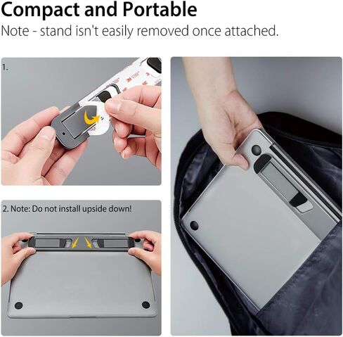 حامل تبريد للكمبيوتر المحمول من Neetto، حامل رفع مريح للكمبيوتر المحمول قابل للطي من الألومنيوم للمكتب والطاولة والسفر، متوافق مع MacBook Air Pro وDell XPS وHP وLenovo والمزيد من أجهزة الكمبيوتر المحمولة مقاس 10-15.6 بوصة - BS103 in Kuwait