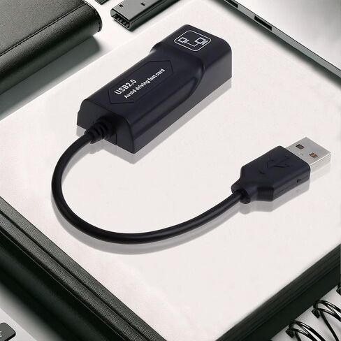 محول USB 2.0 إلى RJ45 Ethernet، محول شبكة LAN 10/100 جيجابت إيثرنت، متوافق مع Windows 10/8.1/8/7/XP/Vista وMac OS وLinux وChrome OS in Kuwait
