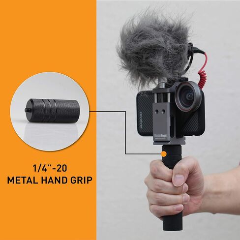 Cinema Mount Rig for DJI Osmo Pocket: Smartphone Rig, Aluminum Alloy Grip Handle, Osmo Pocket Clip, Cell Phone Tripod Adapter, Standard Cold Shoe Mount, 1/4"-20 Tripod Thread, Fit Arca Swiss (Updated) in Kuwait