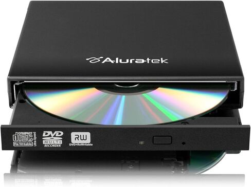 قارئ / كاتب أقراص دي في دي خارجي نحيف متعدد التنسيقات 8X من ألوريك (تحميل الدنية) (AEOD100F) in Kuwait
