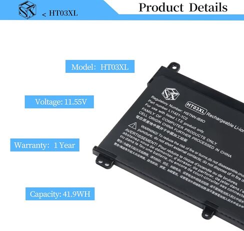 اتش اس اكس بطارية HT03XL L11119-855 لجهاز اتش بي بافيليون 14-CE 14-CF 14-CK 14-DH 14-DK 14-DF 14-MA 14Q-CS 15-CS 15-DQ 15-DA 15-DB 15-CW 17-by 17-CA 15-CS00 053CL 1 5-DW0033NR L11421-2C2 in Kuwait