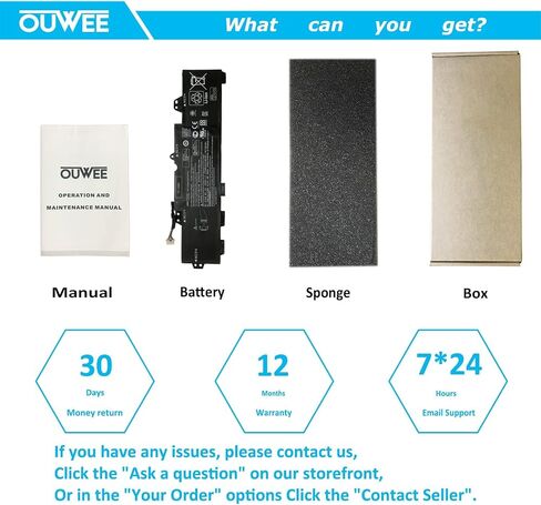 OUWEE TT03XL Laptop Battery Compatible with Hp EliteBook 850 G5 850 G6 ZBook 15U G5 15U G6 Series Notebook 932824-2C1 933322-855 932824-421 HSTNN-LB8H HSTNN-DB8K 11.55V 56Wh 4610mAh in Saudi Arabia