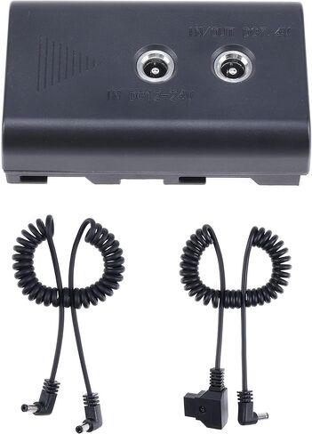 Hersmay NP-F550 Dummy Battery 2DC to D-Tap B Type & DC Spring Cable for Camera Monitor F570/F960 in Saudi Arabia