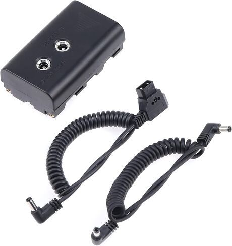 Hersmay NP-F550 Dummy Battery 2DC to D-Tap B Type & DC Spring Cable for Camera Monitor F570/F960 in Saudi Arabia
