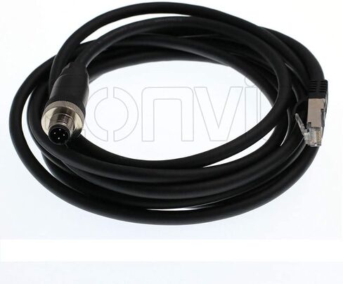 Eonvic M12 4 مواضع D-Code إلى RJ45 Gigabit Cognex كابل مرن عالي للكاميرا الصناعية (كابل 4pin جديد) in Kuwait