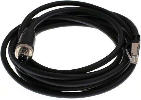 Eonvic M12 4 مواضع D-Code إلى RJ45 Gigabit Cognex كابل مرن عالي للكاميرا الصناعية (كابل 4pin جديد) in Kuwait