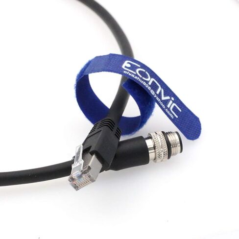 Eonvic M12 4 مواضع D-Code إلى RJ45 Gigabit Cognex كابل مرن عالي للكاميرا الصناعية (كابل 4pin جديد) in Kuwait