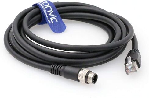Eonvic M12 4 مواضع D-Code إلى RJ45 Gigabit Cognex كابل مرن عالي للكاميرا الصناعية (كابل 4pin جديد) in Kuwait