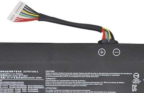 بطارية كمبيوتر محمول بديلة FLIW BTY-M47 متوافقة مع MSI GS40 6QE-006XCN GS40 6QE-009XTH GS43VR GS43VR 6RE-045CN Series 2ICP5/73/95-2 [7.6 فولت 61.25 وات] in Kuwait