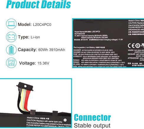 استبدال بطارية الكمبيوتر المحمول L20C4PC0 لجهاز Lenovo Ideapad Gaming 3-15ACH6 Legion 5-15ITH6 15ITH6H 15ACH6 15ACH6A 15ACH6H Series L20D4PC0 L20M4PC0 5B11B48816 5B11B48819 5B11B48827 L20L4PC0 60Wh in Kuwait
