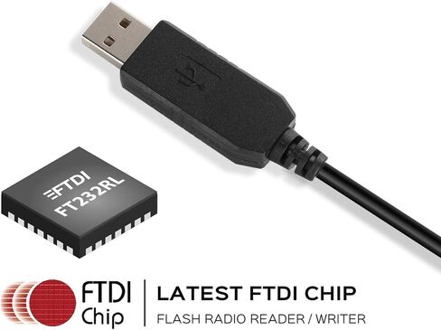 Radioddity PC001 FTDI USB Programming Cable, Plug and Play, Ultra Fast, Compatible with BaoFeng UV-5R BF888S BF-F8HP UV-5RX3 GM-30 Kenwood TYT Two Way Radio (FTDI) in Kuwait