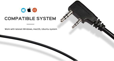 Radioddity PC001 FTDI USB Programming Cable, Plug and Play, Ultra Fast, Compatible with BaoFeng UV-5R BF888S BF-F8HP UV-5RX3 GM-30 Kenwood TYT Two Way Radio (FTDI) in Kuwait