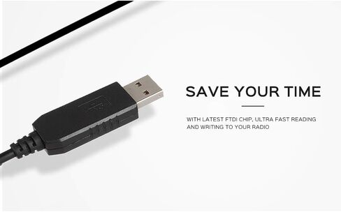 Radioddity PC001 FTDI USB Programming Cable, Plug and Play, Ultra Fast, Compatible with BaoFeng UV-5R BF888S BF-F8HP UV-5RX3 GM-30 Kenwood TYT Two Way Radio (FTDI) in Kuwait