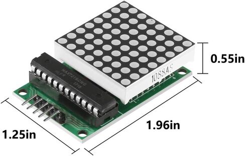 ACEIRMC 4 قطعة MAX7219 وحدة عرض مصفوفة نقطة واحدة وحدة التحكم LED رقاقة لتقوم بها بنفسك عدة لاردوينو مع خط 5pin in Kuwait