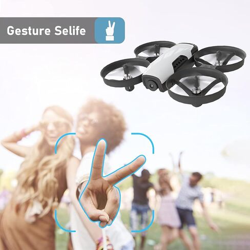 طائرات بدون طيار صغيرة من تشيروينج U61S مع كاميرا للأطفال والكبار بدقة 720 بكسل عالية الدقة 2.4 جيجا هرتز، طائرة رباعية المراوح تعمل بالواي فاي FPV مع تثبيت الارتفاع، بطاريتان باللون الأبيض in Kuwait