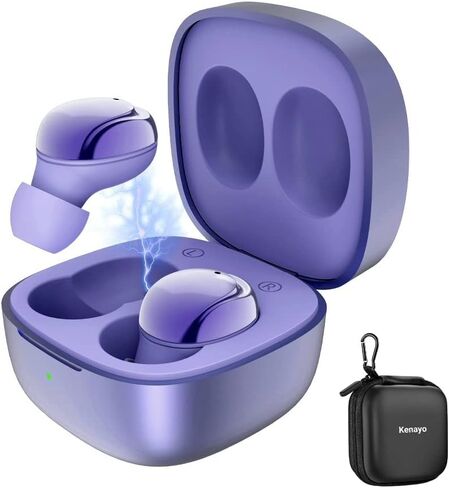 Kenayo Wireless Earbuds Pro 2022 for Android, iOS, Laptop, Tablet with Bluetooth with Charging Case Touch Control Sound with Deep Bass Auto Pairing Headphones for Sports, Travel & Gym (Purple) in Saudi Arabia