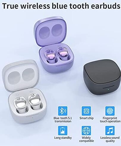 Kenayo Wireless Earbuds Pro 2022 for Android, iOS, Laptop, Tablet with Bluetooth with Charging Case Touch Control Sound with Deep Bass Auto Pairing Headphones for Sports, Travel & Gym (Purple) in Saudi Arabia
