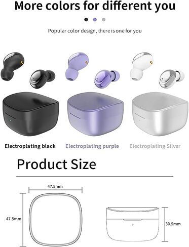 Kenayo Wireless Earbuds Pro 2022 for Android, iOS, Laptop, Tablet with Bluetooth with Charging Case Touch Control Sound with Deep Bass Auto Pairing Headphones for Sports, Travel & Gym (Purple) in Saudi Arabia