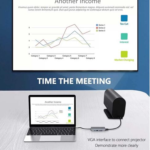 قاعدة شحن USB C الى محول HDMI، قاعدة شحن لابتوب 9 في 1، محول نوع C لجهاز ماك بوك وويندوز (HDMI VGA PD3.0 قارئ بطاقات SD TF جيجابت ايثرنت 2 منافذ USB ميكروفون/صوت) in Kuwait