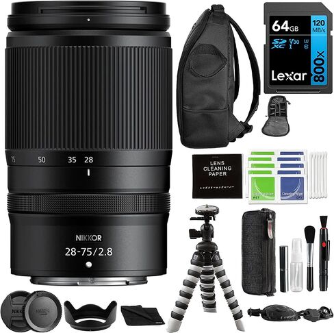 Nikon NIKKOR Z 28-75mm f/2.8 FX Format Z Mount Lens with Wrist Strap, Professional Backpack + Advanced Accessory and Travel Bundle | Nikon 20107 in Saudi Arabia