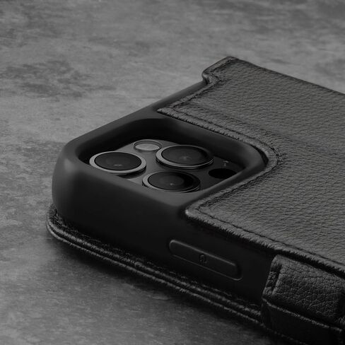 حافظة جلدية TORRO متوافقة مع هاتف iPhone 12 Pro Max - حافظة/غطاء محفظة من الجلد الأصلي مع حامل للبطاقات ووظيفة الحامل (أحمر) in Kuwait