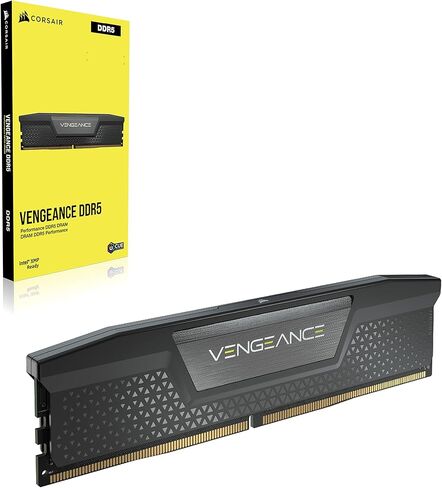 كورسير ذاكرة RAM DDR5 32GB (2x16GB) 5600MHz CL40 متوافقة مع انتل XMP iCUE من فينجانس - اسود (CMK32GX5M2B5600C40) in Saudi Arabia