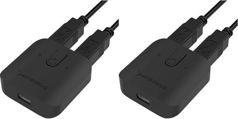 مفتاح مشاركة SABRENT USB 2.0 لأجهزة الكمبيوتر المتعددة والأجهزة الطرفية ومؤشرات جهاز LED (USB-SW20) (عبوة من قطعتين) in Kuwait