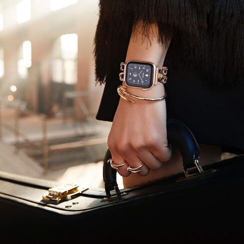 NewWays متوافق مع سوار ساعة ابل 45 ملم 44 ملم 42 ملم Series7 SE 6 5 4 3، سوار مجوهرات لفرقة iWatch للنساء in Kuwait