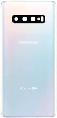 Galaxy S10+ Plus غطاء خلفي زجاجي بديل لباب البطارية مقاوم للماء مع أجزاء عدسة الكاميرا لهاتف Samsung Galaxy S10+ Plus SM-G975U G975W + أدوات دبوس الإخراج (أسود) in Saudi Arabia