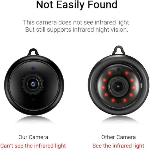 كاميرا Vbestlife Mini WiFi IP، كاميرا مراقبة منزلية محمولة بدقة 1080 بكسل عالية الدقة، كاميرا مراقبة للجسم للرؤية الليلية وكشف الحركة، لأمان متجر المنزل in Kuwait
