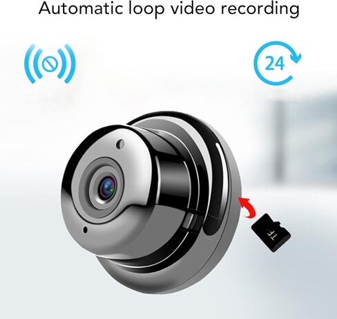 كاميرا Vbestlife Mini WiFi IP، كاميرا مراقبة منزلية محمولة بدقة 1080 بكسل عالية الدقة، كاميرا مراقبة للجسم للرؤية الليلية وكشف الحركة، لأمان متجر المنزل in Kuwait