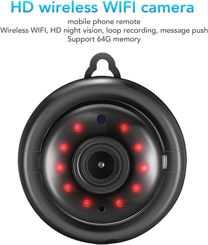 كاميرا Vbestlife Mini WiFi IP، كاميرا مراقبة منزلية محمولة بدقة 1080 بكسل عالية الدقة، كاميرا مراقبة للجسم للرؤية الليلية وكشف الحركة، لأمان متجر المنزل in Kuwait